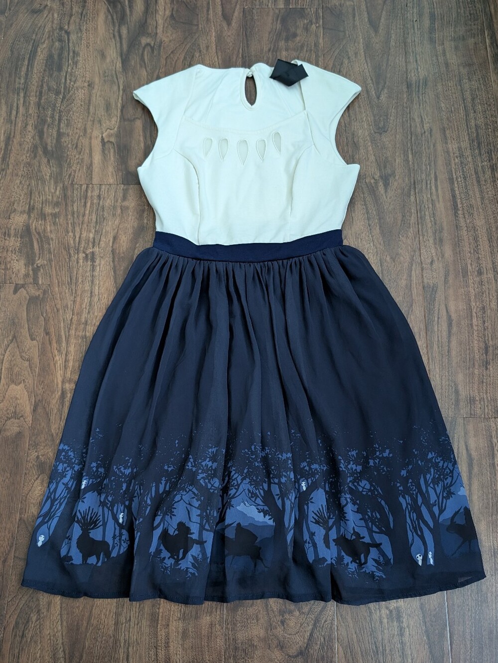 Her Universe Studio Ghibli Cream & Navy Princess Mononoke Dress Womens XS